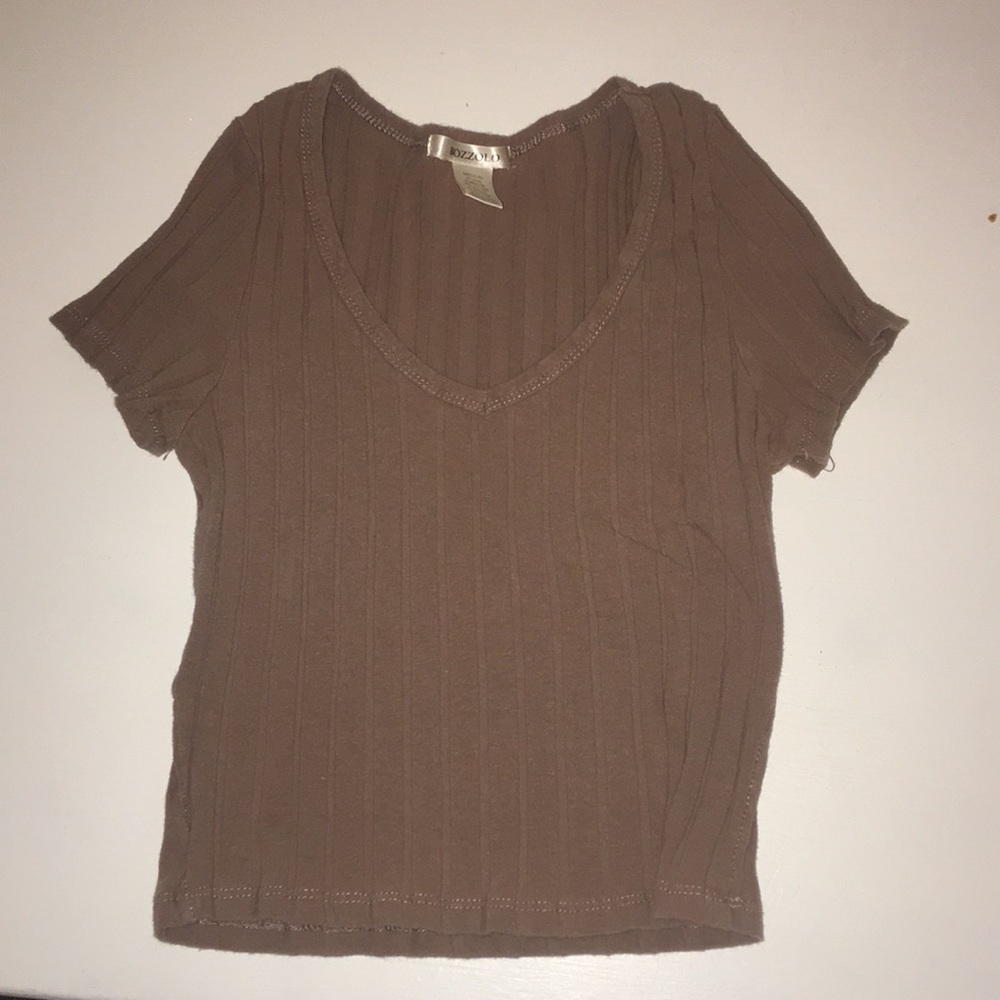 Bozzolo Beige/Brown Crop top